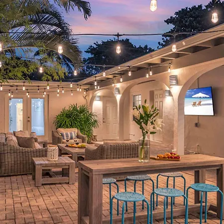 Surf Keysteps From Beach Beautiful Courtyard Hot Tub H0Mes Fort Lauderdale Exterior photo
